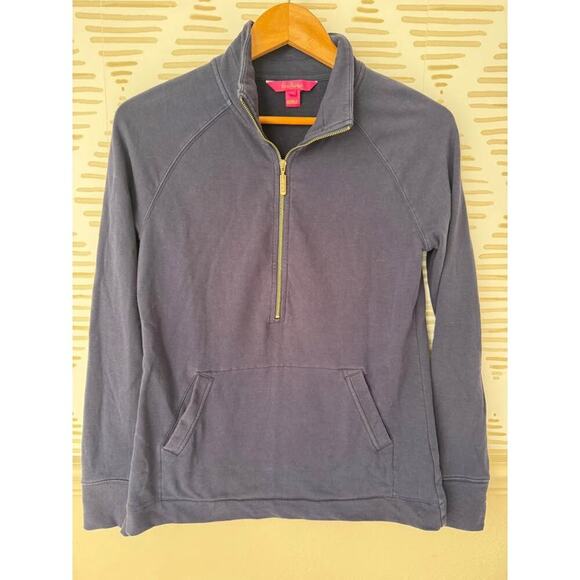 Lilly Pulitzer Women’s Small Navy Skipper Half Zip Pullover - Picture 1 of 4